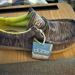 Hey Dude Kids Shoes in Gray and Lime